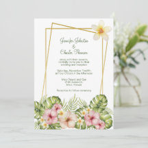 Tropical Hawaiian Flowers Wedding