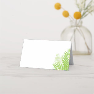 Tropical Hawaiian Foliage Folding Label or Place Card