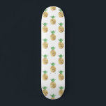 Tropical Hawaiian Gold Foil Pineapple Pattern Skateboard<br><div class="desc">Fun tropical Hawaiian Gold Foil  Pineapple Pattern. This trendy yellow and green Aloha Hawaii Pineapple is a perfect cool print for a summer birthday gift.</div>