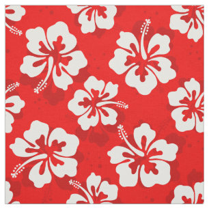 Tropical Hawaiian Hibiscus floral pattern Fabric