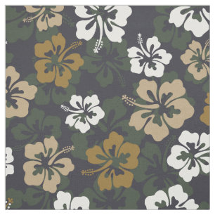 Tropical Hawaiian Hibiscus floral pattern Fabric