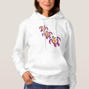 Tropical Hawaiian Honu Turtles Hoodie