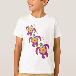 Tropical Hawaiian Honu Turtles T-Shirt