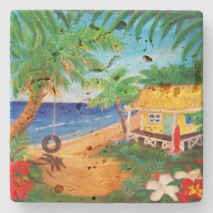 Tropical Hawaiian Hut Ocean Swing Coaster