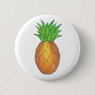 Tropical Hawaiian Island Pineapple Fruit Hawaii 6 Cm Round Badge