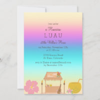 Tropical Hawaiian Luau Invitation