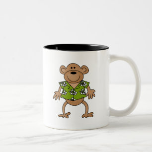 Tropical Hawaiian Monkey Two-Tone Coffee Mug