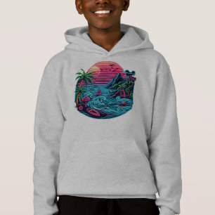 Tropical/Hawaiian neon beach