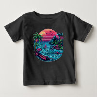 Tropical/Hawaiian neon beach