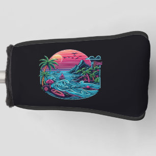 Tropical/Hawaiian neon beach Golf Head Cover