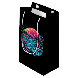 Tropical/Hawaiian neon beach Small Gift Bag