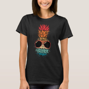 Tropical Hawaiian Pineapple Sunglasses Aloha Retro T-Shirt