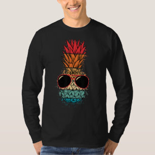 Tropical Hawaiian Pineapple Sunglasses Aloha Retro T-Shirt