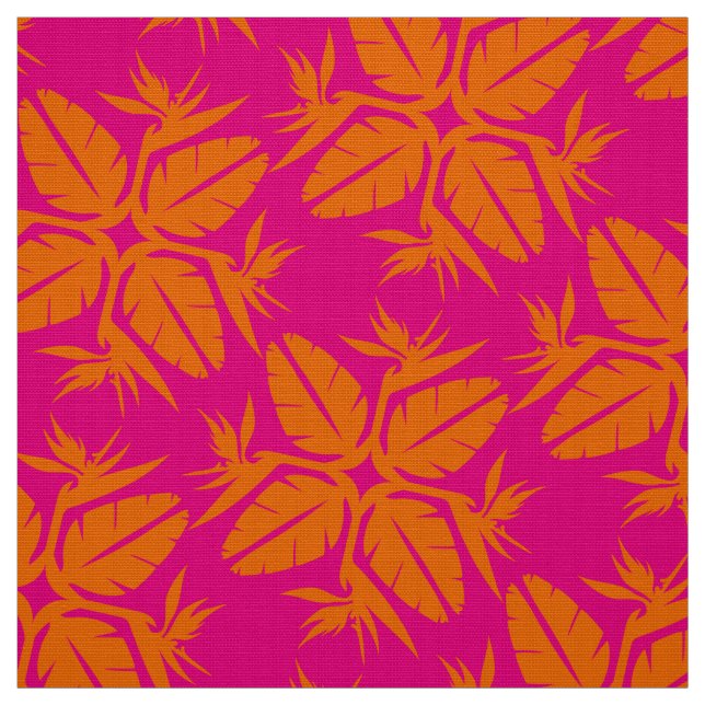 Tropical Hawaiian Quilt Pattern Bird of Paradise   Fabric (Swatch)
