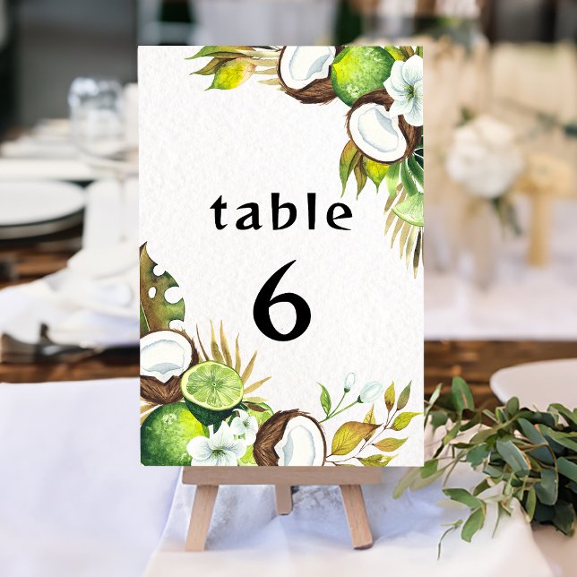 Tropical Hawaiian table number (Creator Uploaded)