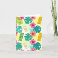 Tropical Hawaiian Tiki Pattern for Parties Wedding