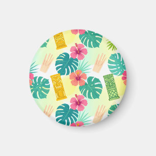Tropical Hawaiian Tiki Pattern for Parties Wedding Magnet