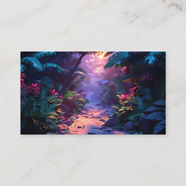 Tropical Hawaiian Walking Path  Business Card (Front)