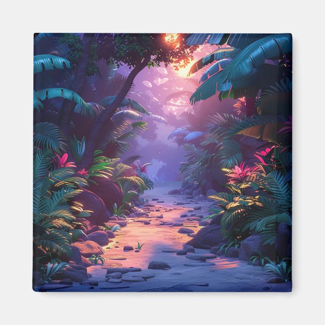 Tropical Hawaiian Walking Path  Magnet (Front)