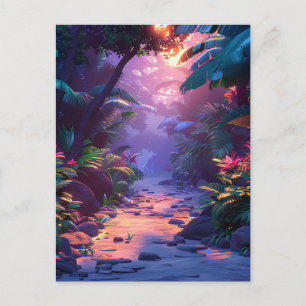 Tropical Hawaiian Walking Path  Postcard