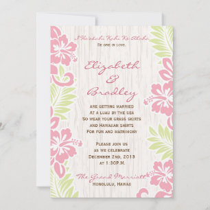 Tropical Hawaiian Wedding Invitation