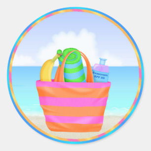 Tropical Hawiian Luau Cupcake Toppers Stickers