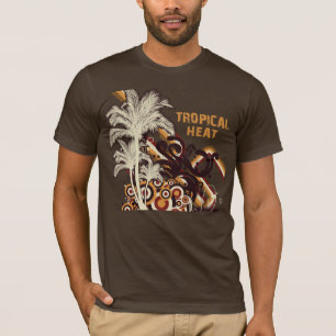 Tropical Heat Palm Tree Retro Vintage Summer T-Shirt
