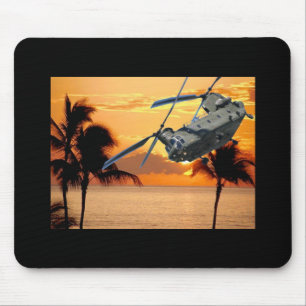 Tropical Helicopter Mouse Pad