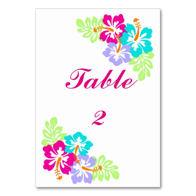 Tropical Hibiscus - 3x5 Table Card (Front)