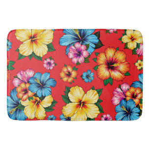 Tropical Hibiscus Bath Mat