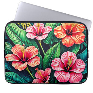 Tropical Hibiscus Bloom Artistry Laptop Sleeve