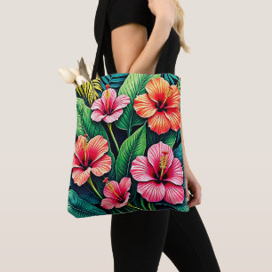 Tropical Hibiscus Bloom Artistry Tote Bag