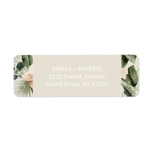 Tropical hibiscus boho floral Address (Front)