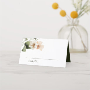 Tropical hibiscus boho pastel Wedding Place Card