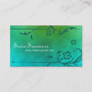 Tropical Hibiscus Cafe Restaurant Business Card