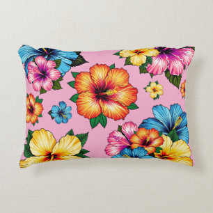 Tropical Hibiscus Decorative Cushion