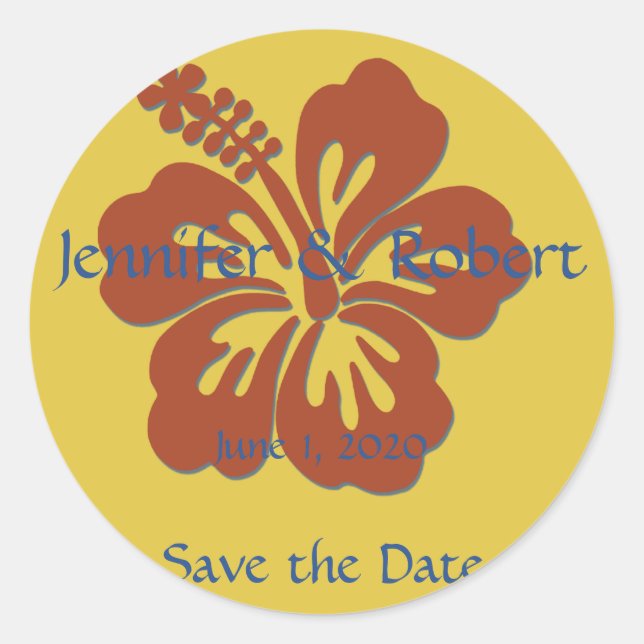 Tropical Hibiscus Envelope Seal (Front)