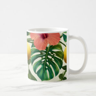 Tropical Hibiscus Floral Mug