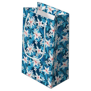 Tropical Hibiscus Floral Pattern 2 Small Gift Bag