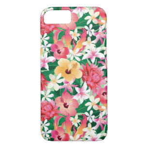 Tropical Hibiscus Floral Pattern Case-Mate iPhone Case