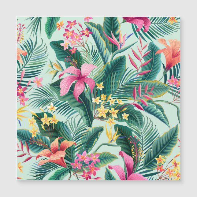 Tropical Hibiscus: Floral Seamless Pattern (Front)