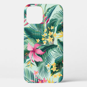 Tropical Hibiscus: Floral Seamless Pattern iPhone 12 Case