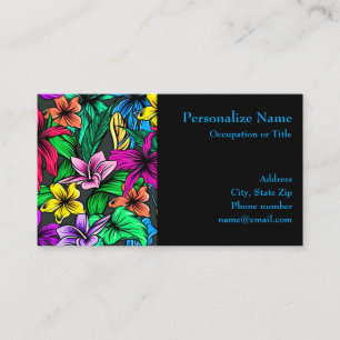 Tropical Hibiscus Flower Garden Simple Elegance Business Card