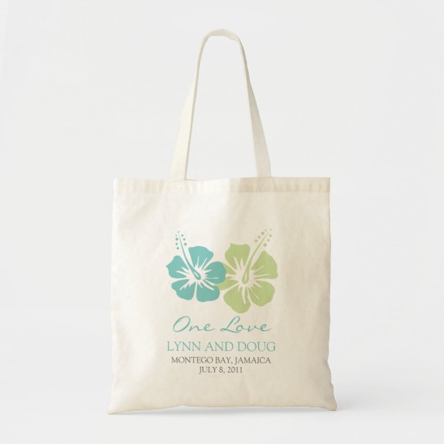 Tropical Hibiscus Flowers Tote Bag (Front)