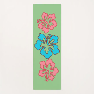 Tropical Hibiscus Flowers Yoga Mat
