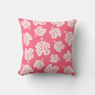 Tropical hibiscus for a bit of paradise at at home cushion