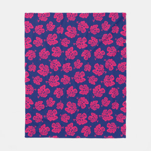 Tropical hibiscus for a bit of paradise at home fleece blanket
