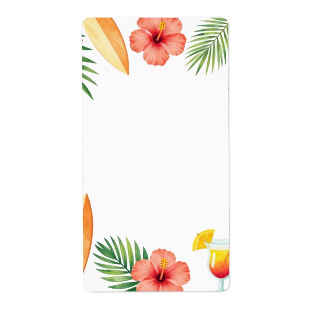 Tropical Hibiscus Frame Aloha Vibes (Front)