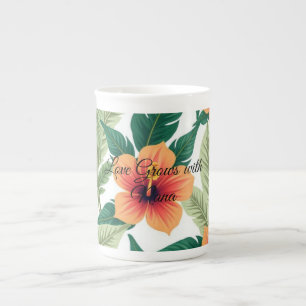 Tropical Hibiscus Grandma Mother’s Day Gift Bone China Mug