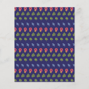 Tropical Hibiscus Green Pattern Scrapbooking Paper